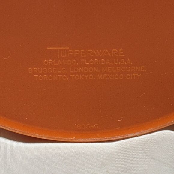 Set 4 Tupperware Canister Set Lid Orange 805-6, 805-13, 809-13, 807-12 - Picture 6 of 13